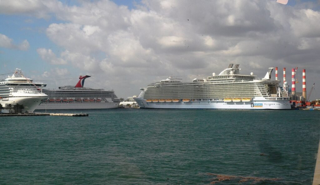 Cruise Ships on Lake Mabel at Port Everglades Hollywood Florida