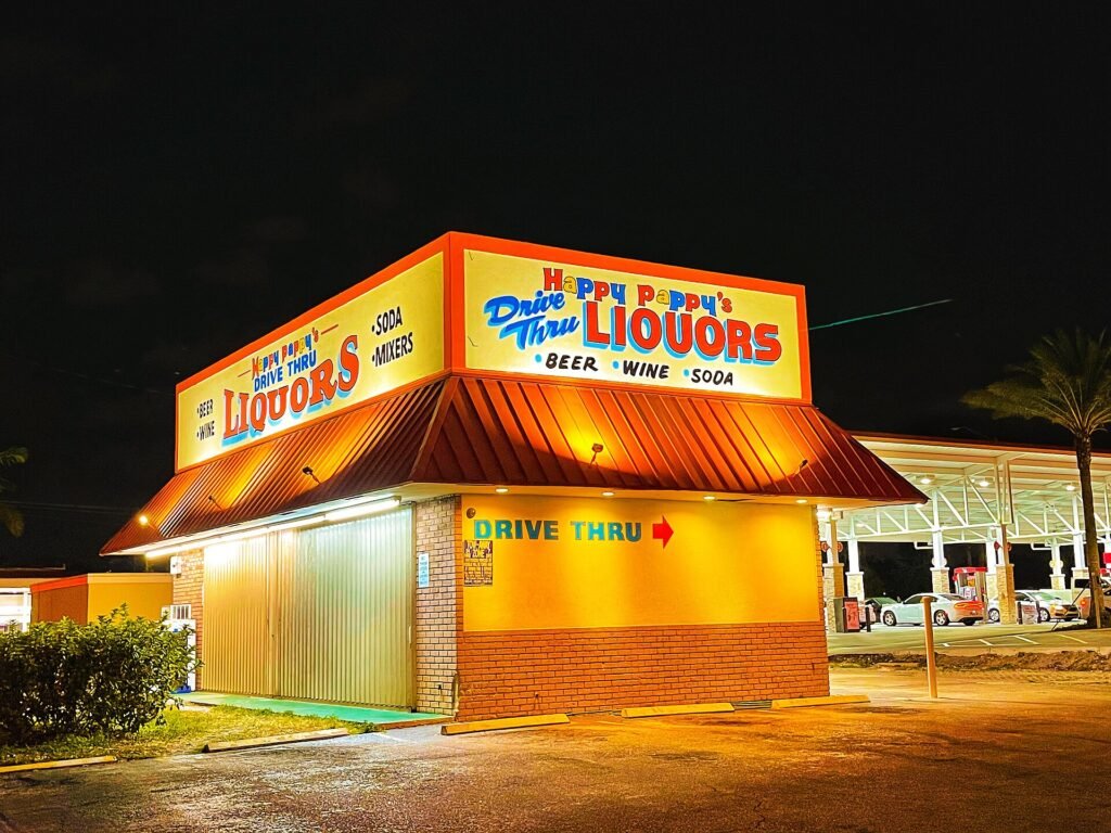 Liquor store near the Hard Rock Casino Hotel in Fort Lauderdale, Florida. Running around for something to drink late-ni