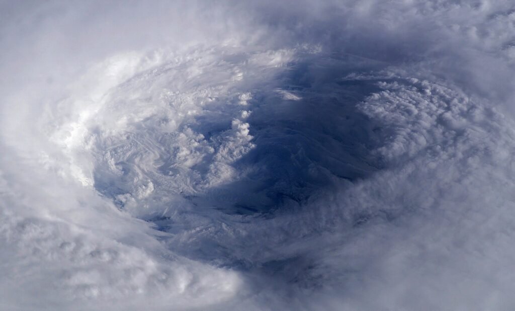 NASA astronaut Ed Lu took this image of the eye of Hurricane Isabel from the International Space Station at 11:18 UTC on