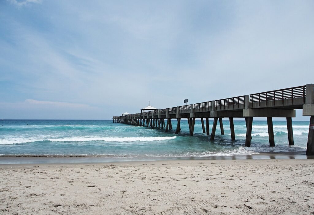 Photograph of the fishing pier on Juno Beach, Florida.