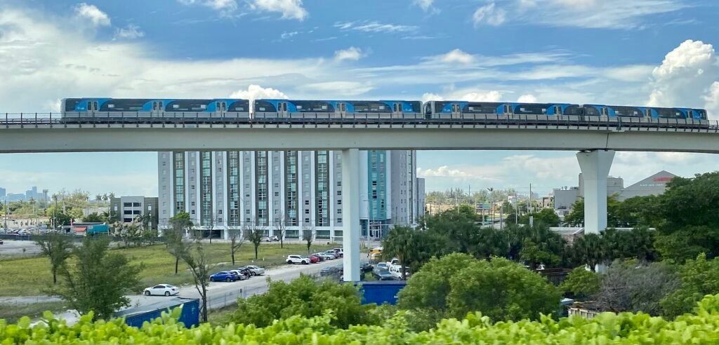 Miami-Dade County, Florida June 2021 - High Train Bridge