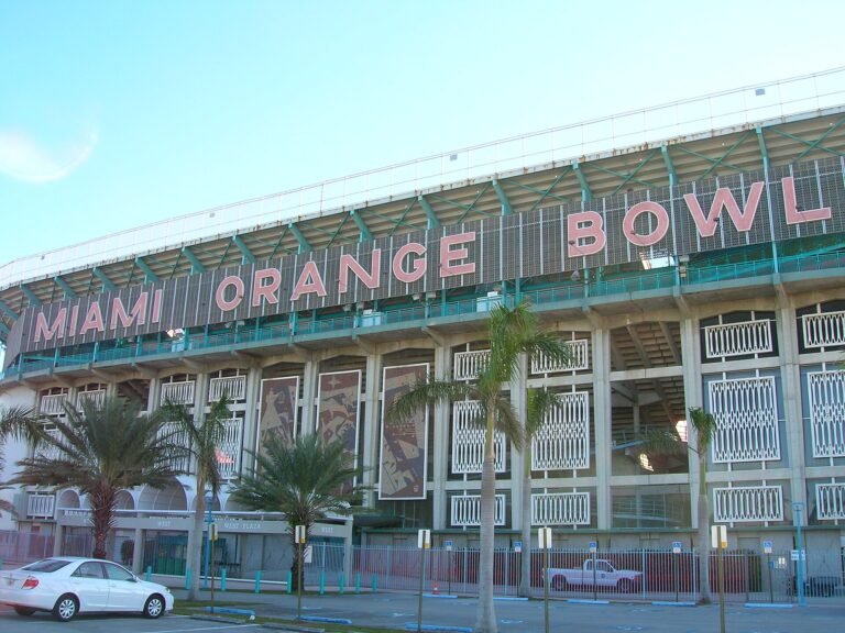 Located in Miami's Little Havana district, this photo outside of the Orange Bowl's west endzone was taken on February 14