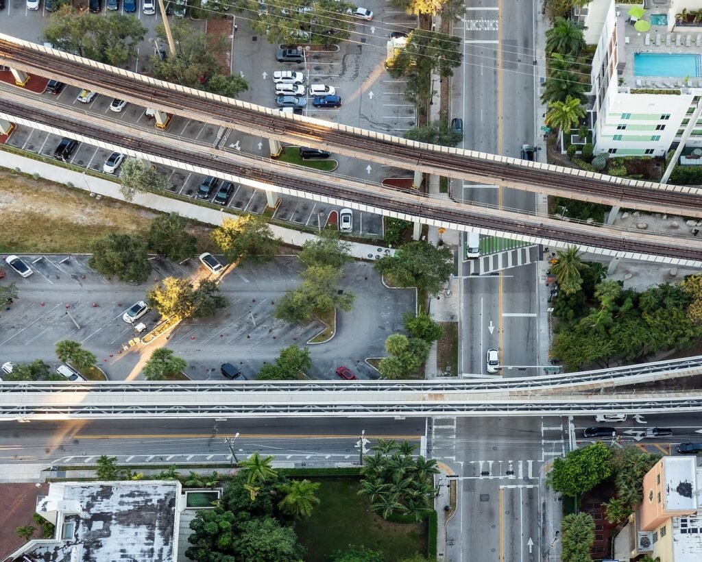 Miami streets in the Brickell neighborhood