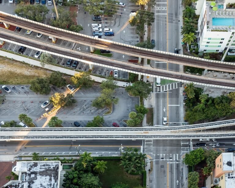 Miami streets in the Brickell neighborhood