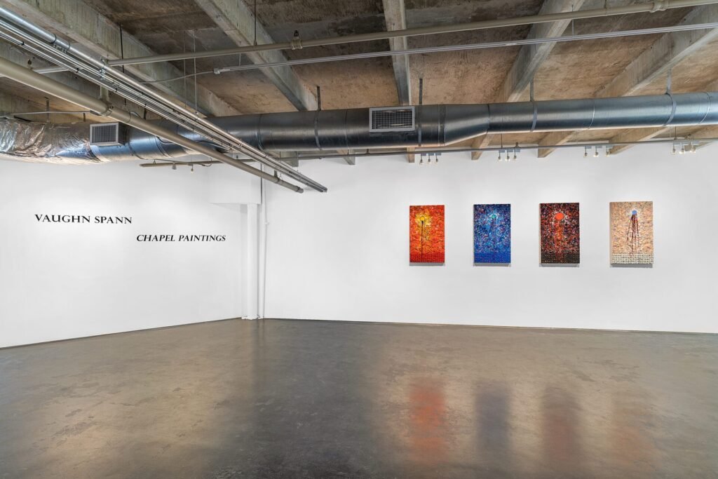 Artwork by Vaughn Spann shown at Chapel Paintings exhibition at David Castillo in Miami, FL from December 1, 2020 - Janu