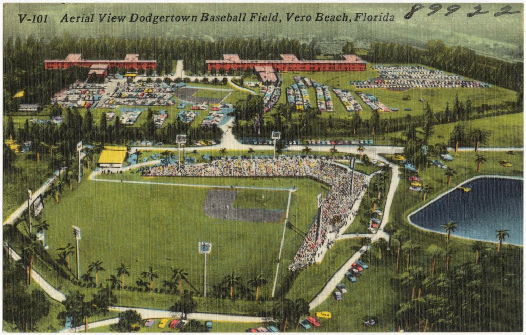File name: 06_10_009308 Title: Aerial view, Dodgertown baseball field, Vero Beach, Florida Date issued: 1930 - 1945 (app